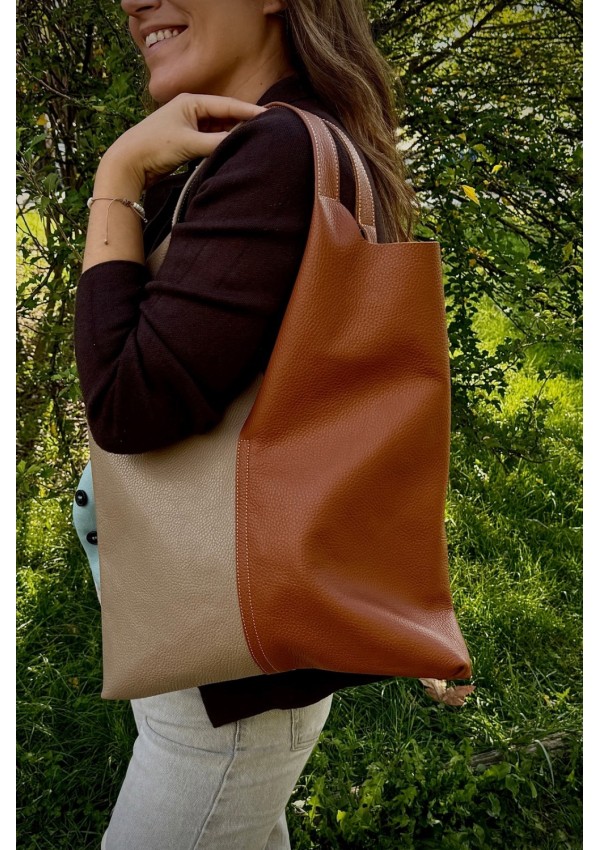 Bolso Tote Bicolor